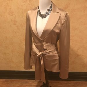 BCBGMAXAZRIA - LOLA - Satin Tie Blazer